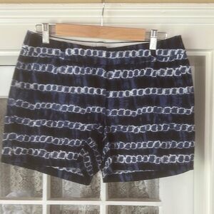 J Crew navy and white shorts.  Size 6
